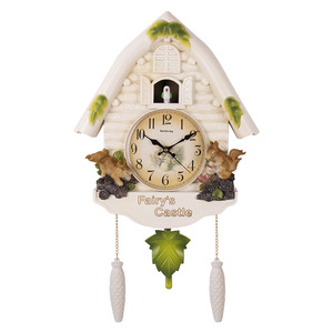 Fairy's Castle Cuckoo <b>Clock</b> Battery Powered House Shaped Wall <b>Clock</b> Hourly Chime Decorative Home Decoration - Product Image 1