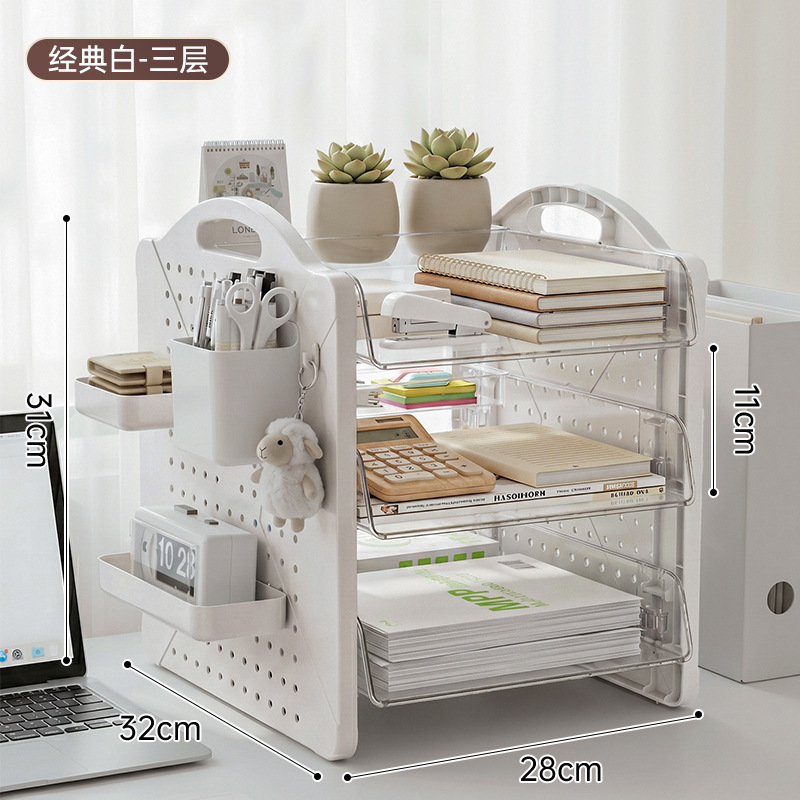 Desktop shelf [Transparent Cream Color]