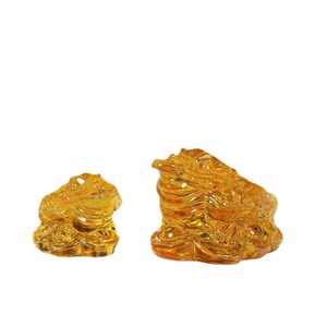 Ornement de rat doré en citrine, forme compacte, décoration pour la maison, cadeau du nouvel an chinois - Product Image 4