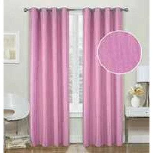 Tende in poliestere rosa 140x228cm con 8 occhielli per l'arredamento di soggiorno o camera da letto - Product Image 1