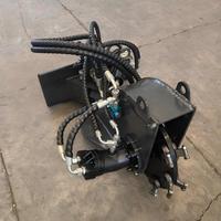 Accessoire broyeur de souches pour mini-chargeuse, en acier haute résistance, hydraulique, à dents en carbure de tungstène à débit personnalisé pour souches d'arbres