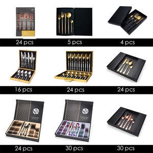 Élégant Ensemble de Couverts en Acier Inoxydable Poli Miroir, Couteaux Fourchettes Cuillères, pour Mariages - Product Image 5