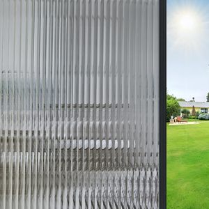 Film adhésif cannelé <span class=keywords><strong>translucide</strong></span> <span class=keywords><strong>pour</strong></span> fenêtre, effet verre cannelé, <span class=keywords><strong>pour</strong></span> la confidentialité, prix de gros - Product Image 1