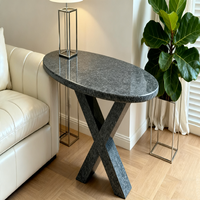 Pierre naturelle pour dalle de granit noir, table basse moderne et durable pour salles à manger et salons
