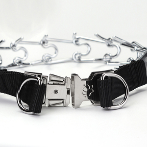 Nuevo Collar de cadena para perro mejorado, Collar de entrenamiento de ladridos para perros de acero inoxidable con punta única de liberación sin hebilla dorada - Product Image 4