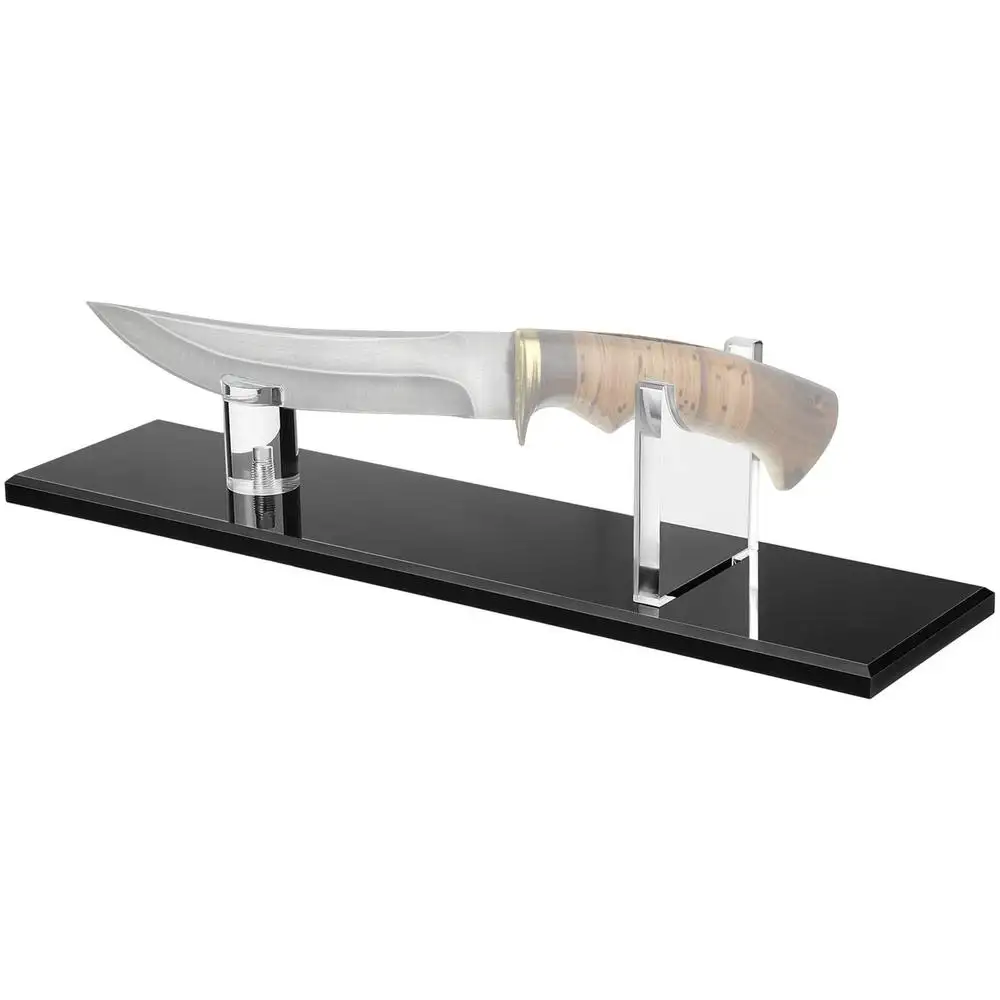 Factory Custom Clear Acrylic Tabletop Knife Holder Perspex Bayonet Knives Display Stand