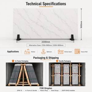 Losa de Cuarzo Sintético Blanco con Vetas Grises para Encimeras, Revestimiento de Paredes y Decoración de Interiores - Product Image 4