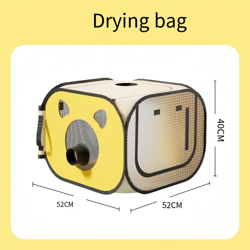 Horno de secado con cara de gato amarillo, versión mejorada.