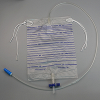 Penjualan Panas Medcare Kelas II 2000ml Kantong Pengumpul Urin Plastik Sekali Pakai untuk Penggunaan Medis PVC PE Polimer PES EOS Tipe Disinfektan