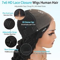 Cheveux humains ondulés 7x6 pour perruque Lace Front, fournisseur en gros, usage professionnel en salon, texture constante, livraison rapide, noir naturel