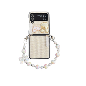 Écran pliant rabattable avec perles colorées dragonne petit lapin coeur coque de téléphone pour Samsung zfold5 zflip6 w24 flip Findn3Flip - Product Image 6