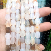 Perles d'agate naturelle 8x12mm, forme libre, rectangle irrégulier, perles intercalaires en pierres précieuses pour la fabrication de bijoux DIY, bracelet