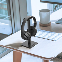 Penyangga Headset NB-Z1 New Bee Murah Original, Dudukan Headset Logam Aluminium Hitam Putih, Penyangga Headphone Gaming