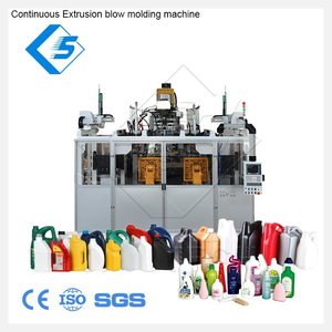 Gouble station PP HDPE matériel d'extrusion continue machine de moulage par soufflage utilisé pour la fabrication de boîtes en plastique bouteille de shampoing - Product Image 2