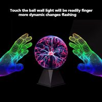 Mainan sensorik rgb warna mengubah sentuhan ajaib bola plasma 10 inci lampu bola plasma