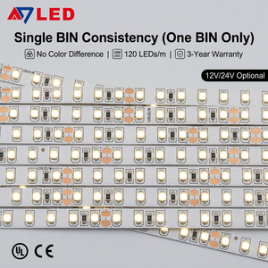 Bande lumineuse LED de qualité supérieure 120 LED/m 12V 24V SMD 3528 Haute luminosité Bande lumineuse LED flexible pour éclairage intérieur - Product Image 1