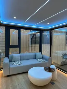 Zhentai 40ft Prefab Modular Container Furnished Prefabricated Villa Of Model Prefabricated 2 Bedrooms Space Capsule House