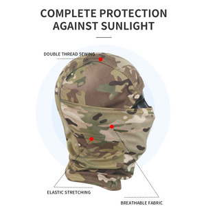Casque de cyclisme intégral pour homme avec écharpe respirante, coupe-vent, anti-poussière, camouflage, protection solaire, pour activités de plein air, pour adultes - Product Image 6