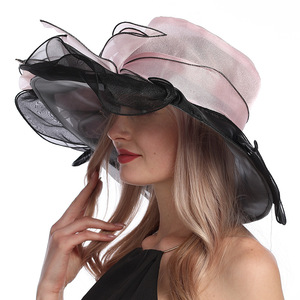 Sombrero de Sol Cloche de Organza para Mujer, Ala Ancha de 16 cm, Estilo Kentucky, para Adultos, Uso en Exteriores e Iglesia - Product Image 5