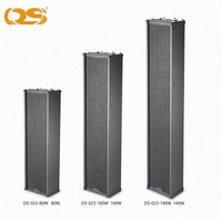 Speaker Kolom Tahan Air Luar Ruangan 100W 100V Tegangan Konstan Komersial PA Sound Column Pemasangan Dinding Aluminium