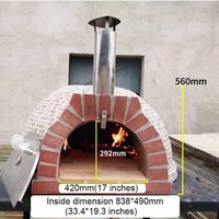 Four à pizza en bois Four à pizza en brique pour barbecue extérieur au feu de bois