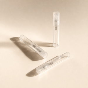 Venta al por mayor de mini botellas de perfume transparentes personalizadas, atomizador portátil de niebla fina, frasco vacío para pruebas de fragancias - Product Image 1