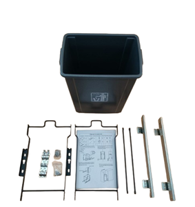 Base antideslizante Cubo de basura individual de 20 litros Cubo de basura Gabinete de basura de gran capacidad empujar y tirar - Product Image 2