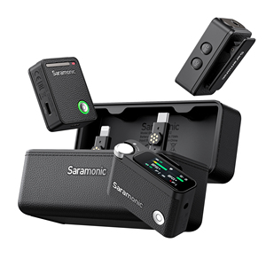Saramonic ไมโครโฟนลาวาเลียร์ไร้สายพิเศษพร้อม <span class=keywords><strong>timecode</strong></span> สำหรับ iPhone Android USB-C มาร์ทโฟน DSLR กล้องบันทึกวิดีโอ Vlog - Product Image 1