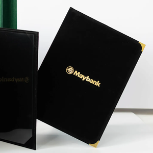 Cadeaux d'entreprise personnalisés, logo estampé à l'or, livre <span class=keywords><strong>de</strong></span> poche relié en cuir, dossier <span class=keywords><strong>de</strong></span> certificat en velours <span class=keywords><strong>de</strong></span> luxe - Product Image 1