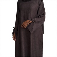 Nouveau design 2025 – Kaftan turc en lin, Abaya musulmane décontractée grande taille, motif dessiné à la main, légère, été, automne, hiver, Dubaï, style islamique