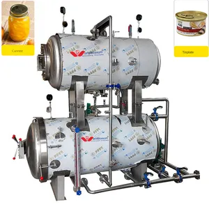 High temperature sterilization pot/automatic horizontal high temperature food sterilization pot