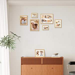 Picture <strong>Frame</strong> <strong>Photo</strong> <strong>Frame</strong> Made of Solid Oak Wood and Real Glass,Display Picture 2 Opening Mat for Wall &amp; Tabletop - Product Image 3
