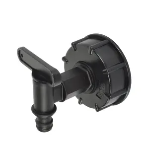 Plástico PP S60 * 6 DN 50 BSP Adaptador de tanque IBC de grifo de agua hembra