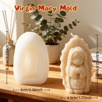 Moule à bougie en silicone Vierge Marie, pour la fabrication de bougies Madone priante, savon parfumé DIY, moulage de résine et de plâtre, décoration d'intérieur, cadeau fait main