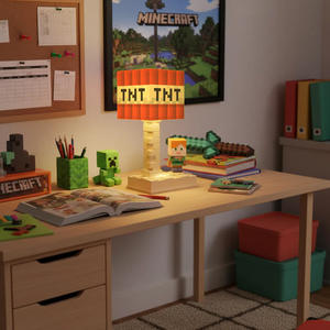 Lampe de chevet <span class=keywords><strong>Minecraft</strong></span> en forme de bloc TNT avec contrôle par bouton pour étudiants - Product Image 4