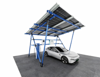 Kit de système de stockage de cellules solaires HBGenix X-03 avec structure en acier pour carport, pour la recharge de véhicules électriques à domicile, durée de vie de 20 à 25 ans, 60 m/s
