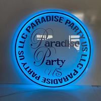 Logo d'entreprise personnalisé Nom Signe 3D Miroir Or Logo Néon Signes Lumineux Logo Acrylique Personnalisé Autocollants d'entreprise Atelier mural