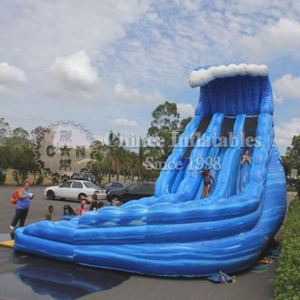 45ft Thương Mại Waterslide Khổng Lồ Cao Lớn Lớn Đường Cong Nước Trượt Trẻ Em Ngoài Trời Đôi <span class=keywords><strong>Inflatable</strong></span> <span class=keywords><strong>Slide</strong></span> Với <span class=keywords><strong>Pool</strong></span> - Product Image 3