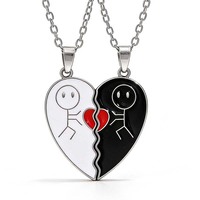 En gros Porte-clés magnétique en forme de cœur, Pendentif d'amour assorti, Collier de couple, Décoration de sac à dos tendance, Petit cadeau