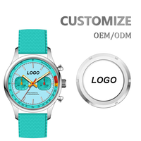 Montre chronographe personnalisée pour homme, bracelet FKM, mouvement mécanique à remontage manuel Seagull ST19, montres-bracelets, horloge de course en saphir, OEM