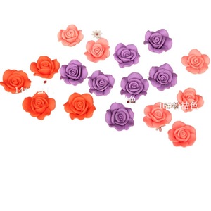 Accessoires de fleurs en terre cuite rose unie de 23 mm, pour DIY, perles décoratives pour téléphone portable, matériel pour rideaux, accessoires pour cheveux - Product Image 5