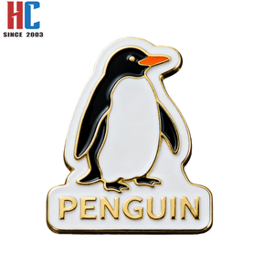 Pin de metal esmaltado chapado en oro moderno, personalizado de fábrica con 20 años de experiencia, con emblemas de aves mundialmente famosas: Águila, Pingüino, <span class=keywords><strong>Gaviota</strong></span>, Gorrión, Golondrina - Product Image 6
