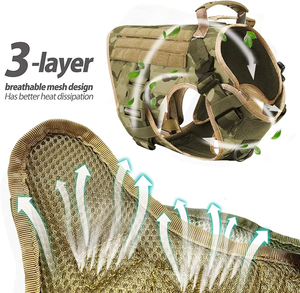 สายรัดสุนัข NIBAO พร้อมหูจับ สำหรับสุนัขขนาดกลางและใหญ่ สายรัดแบบไม่ดึง - Product Image 2