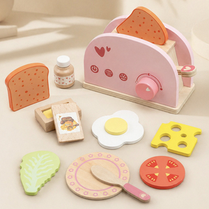 Ensemble de jeu d'imitation de crème glacée danoise en <span class=keywords><strong>bois</strong></span> naturel non toxique pour le thé de l'après-midi, jouets éducatifs interactifs pour enfants et parents - Product Image 1