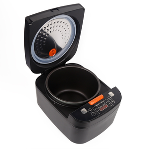 Cuisinière à riz numérique intelligente entièrement automatique 5L avec écran tactile LCD, cuillère en plastique noir antiadhésive et tasse à mesurer pour usage domestique - Product Image 2