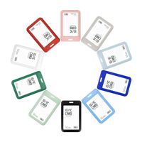 Porta Tarjetas de Identificación de Plástico con Cubierta Deslizante al por Mayor para Empleados, Estudiantes, Tarjetas de Crédito, Tarjetas de Exposición