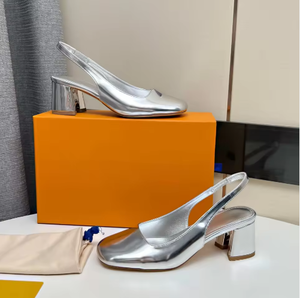 Zapatos de tacón alto formales de marca famosa de diseñador de alta calidad, zapatos Mary Jane de punta redonda, versátiles y casuales para mujer. - Product Image 1