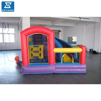 Petit château gonflable avec toboggan et trampoline gonflable pour activités scolaires commerciales
