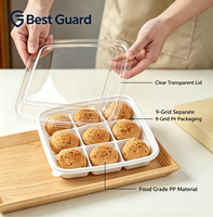 Emballage en blister personnalisé en PET recyclable jetable de 1 mm d'épaisseur, boîte à gâteau transparente avec couvercle en dôme, présentoir de boulangerie, protection optimale, qualité alimentaire CE