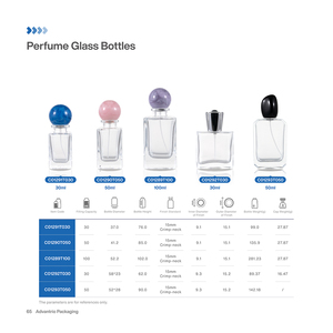 ขวดน้ำหอมเปล่าทรงสี่เหลี่ยมหรูหราสวยงามขนาด 50 มล. พร้อมกล่อง ขายส่ง - Product Image 5